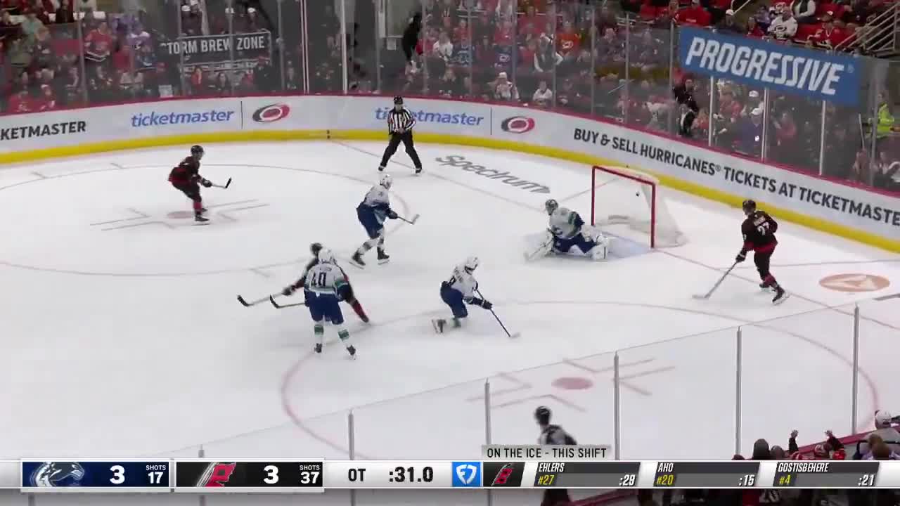 AHO PUTS THE MOVES ON PETTERSSON AND WINS IT IN OT!!!
