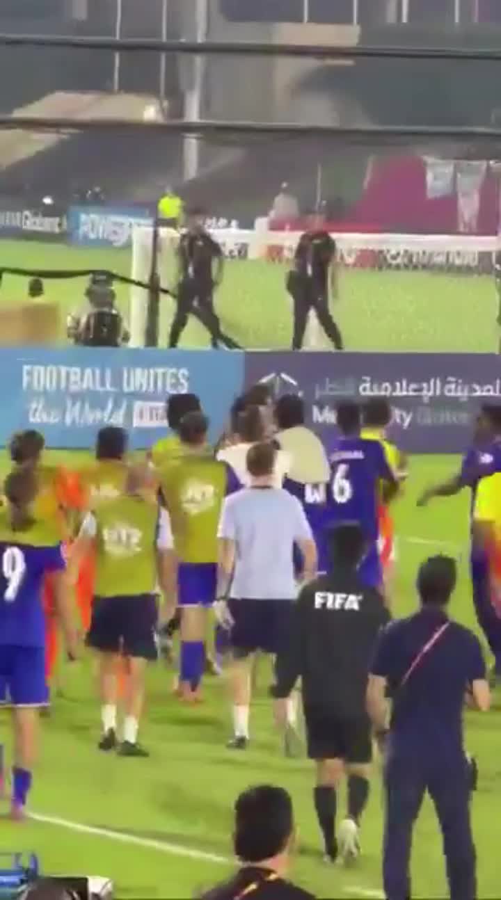 A general brawl broke out after the match between France and Colombia  during the U17 World Cup