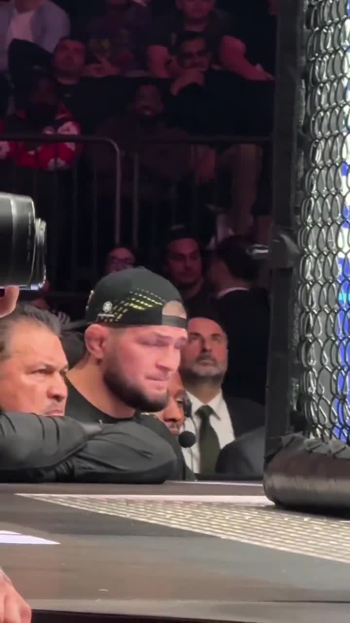 Khabib was coaching Islam from outside the octagon the whole fight
