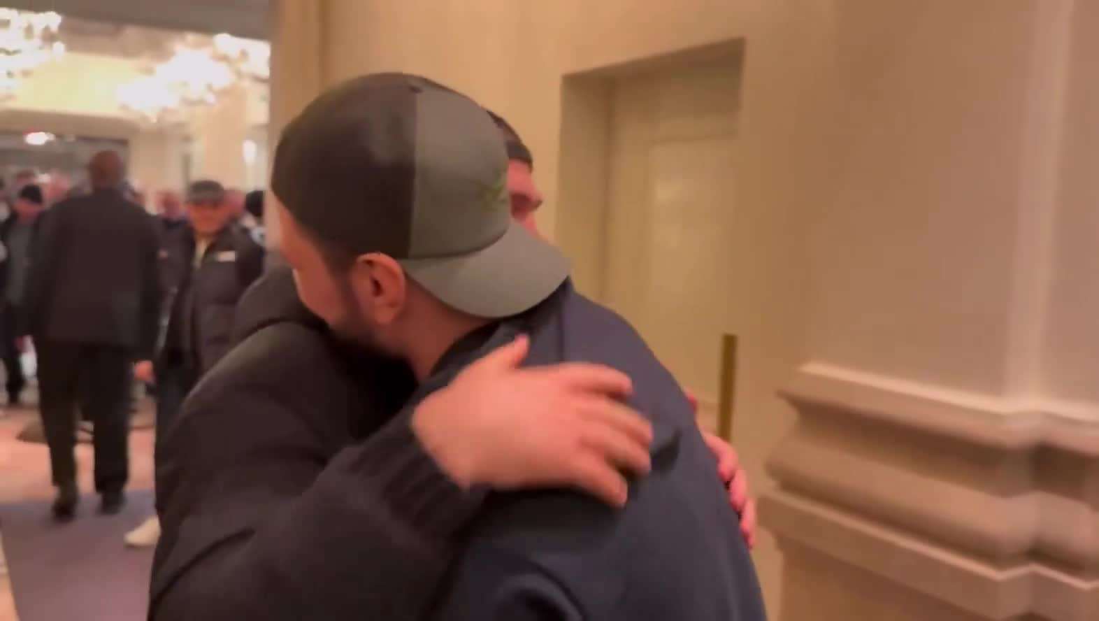 Khabib talks to his brother about the fight with Dillon Danis backstage at #UFC322