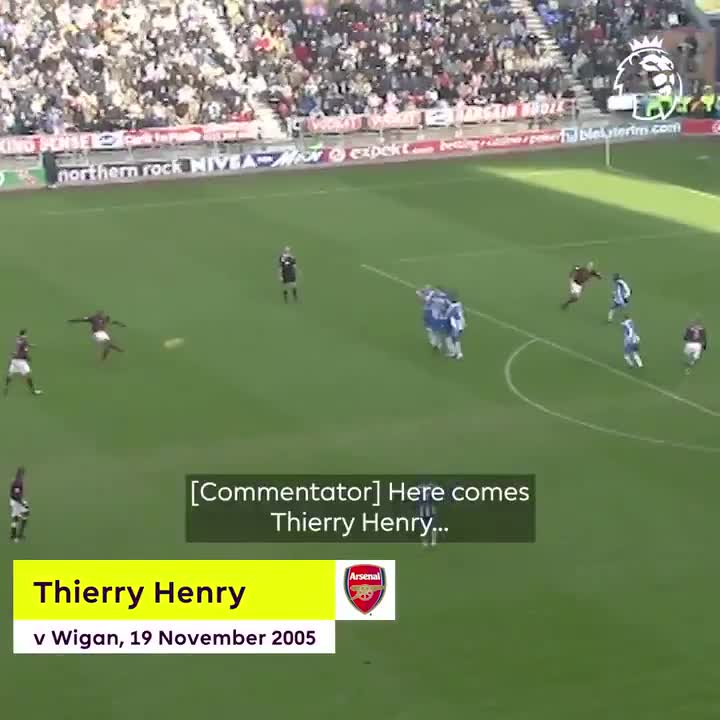 On this day in 2005, Thierry Henry scored great  free-kick goal against Wigan.