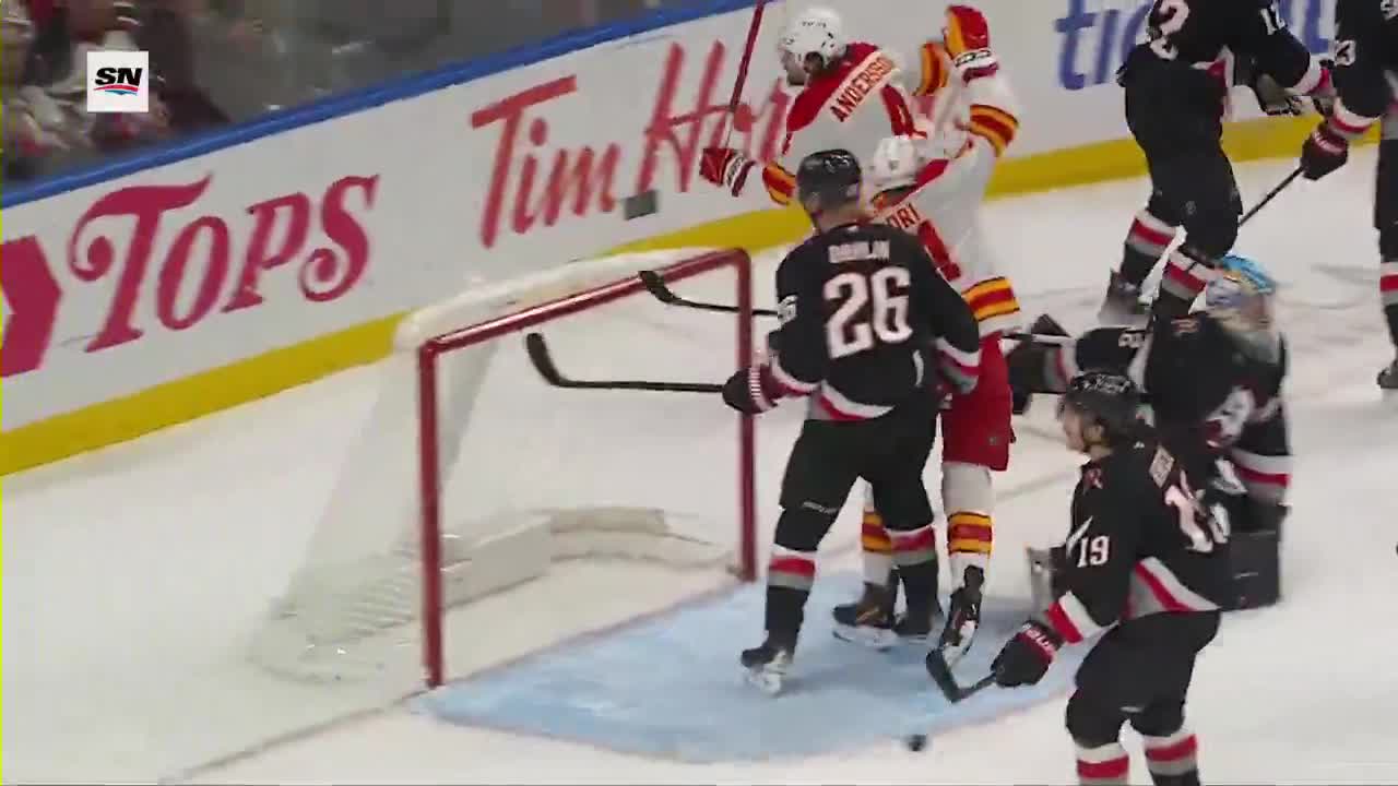 Rasmus Andersson scored and STARED DOWN a Sabres fan