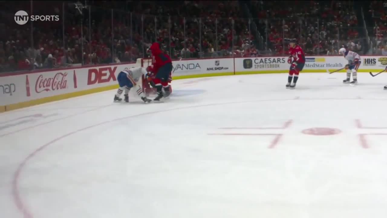 McJesus being McJesus... backwards between-the-legs self pass with the glove while skating at full speed