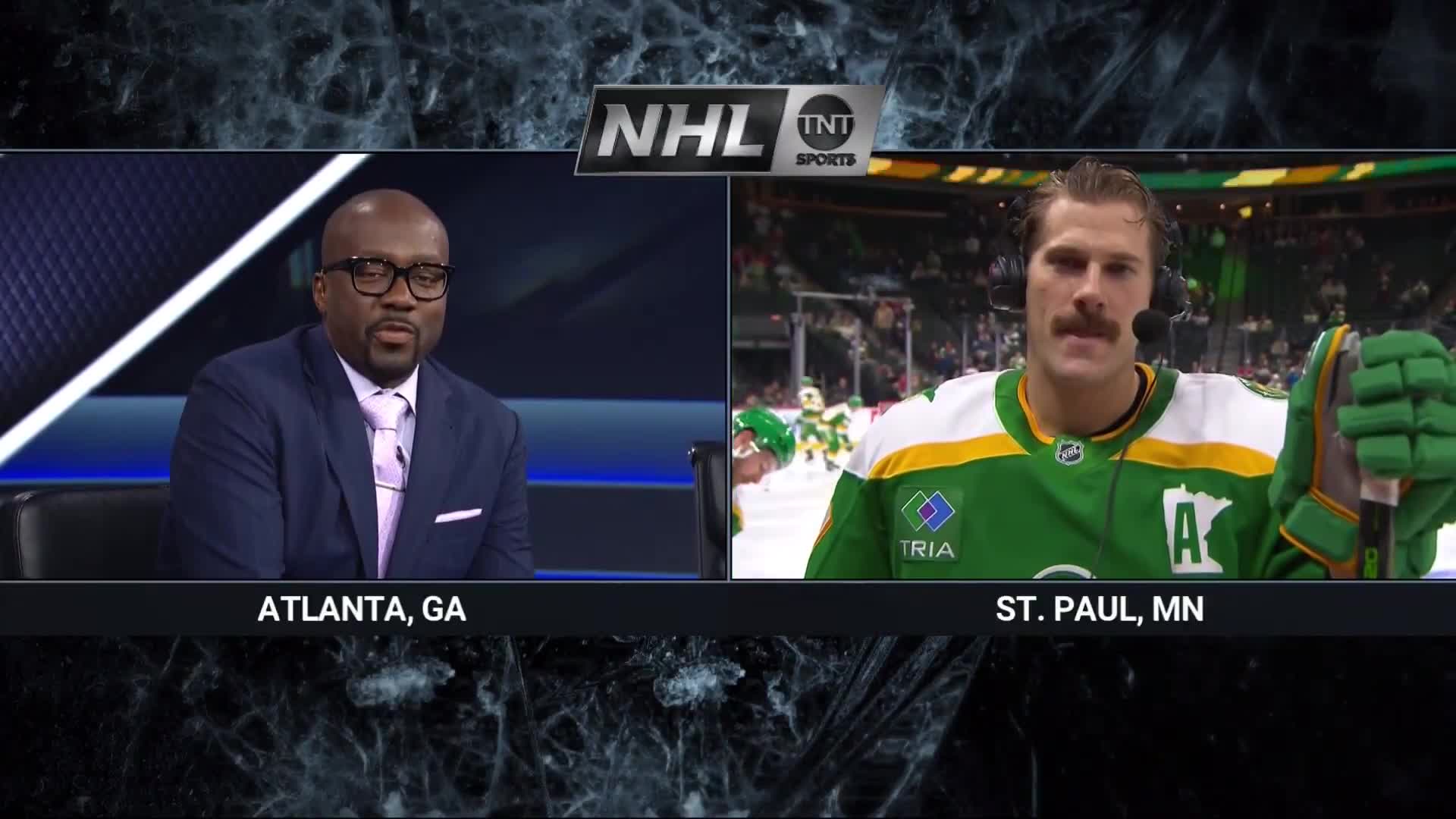 Marcus Foligno hasn't scored yet this season, so when Yakov Trenin got his first goal, he stole Foligno's celly