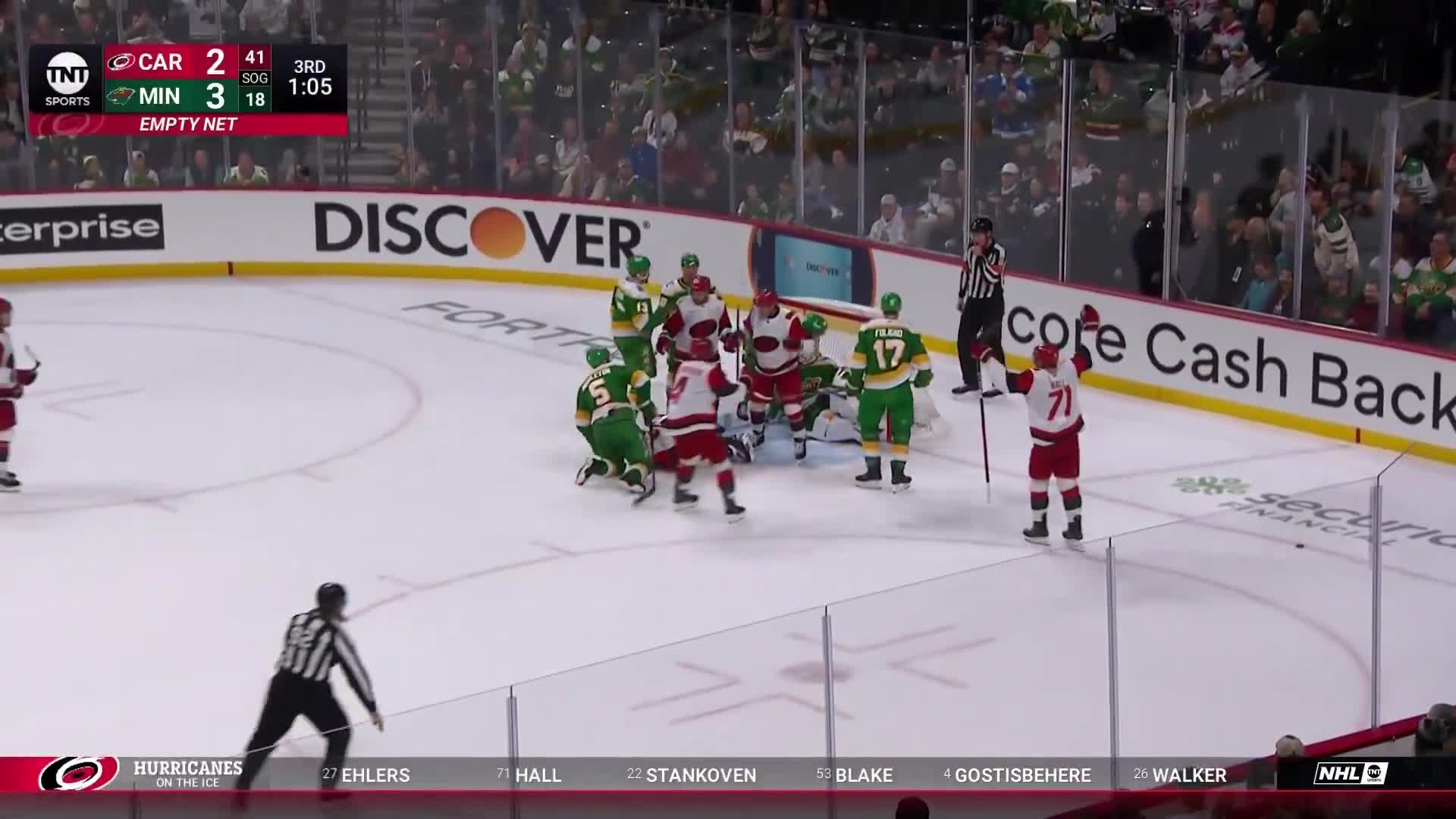 The Canes KNEW they tied it with a minute left regardless of whether anyone else knew it