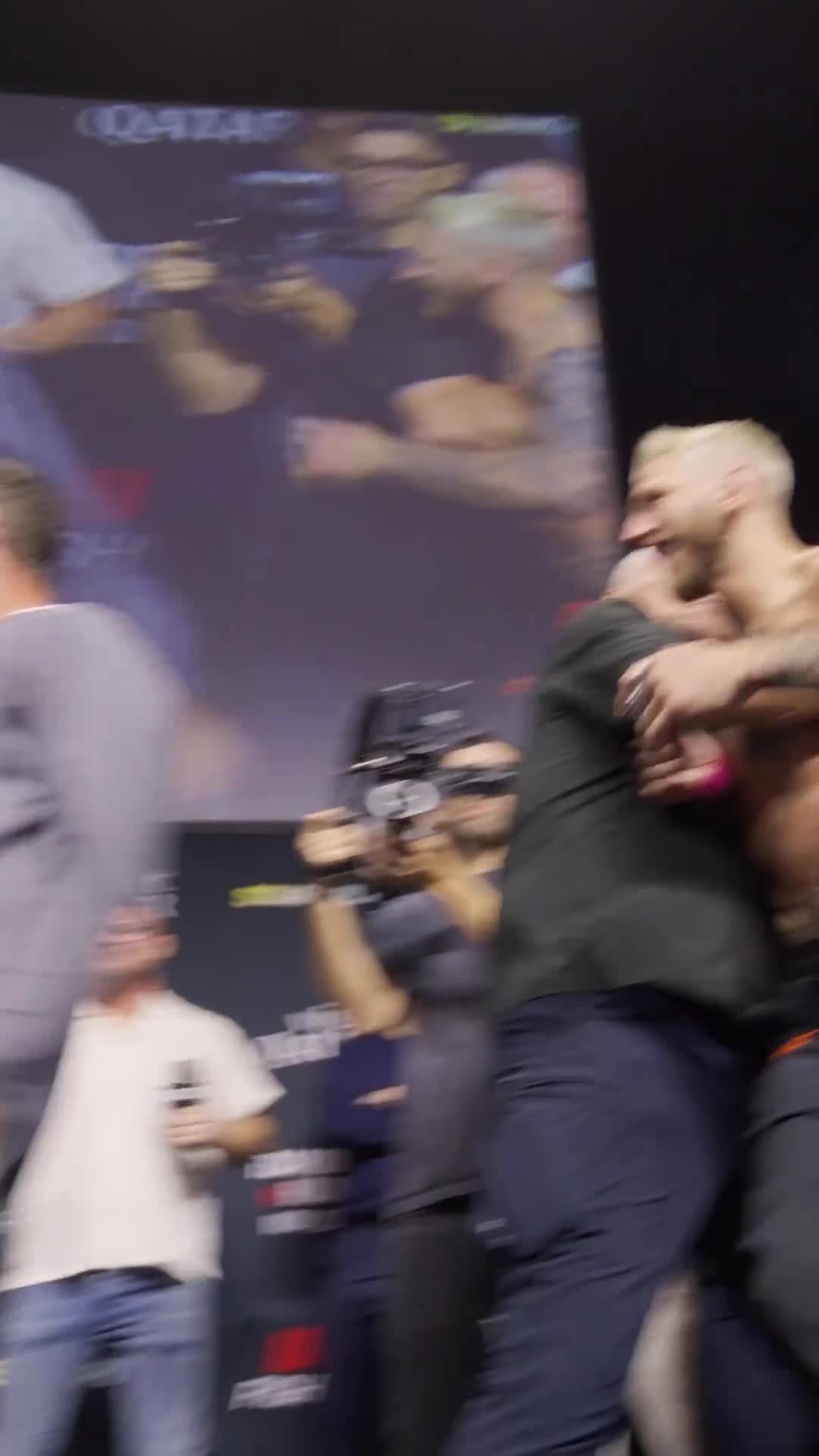 ARMAN TSARUKYAN HEADBUTTS DAN HOOKER DURING THEIR FACE OFF