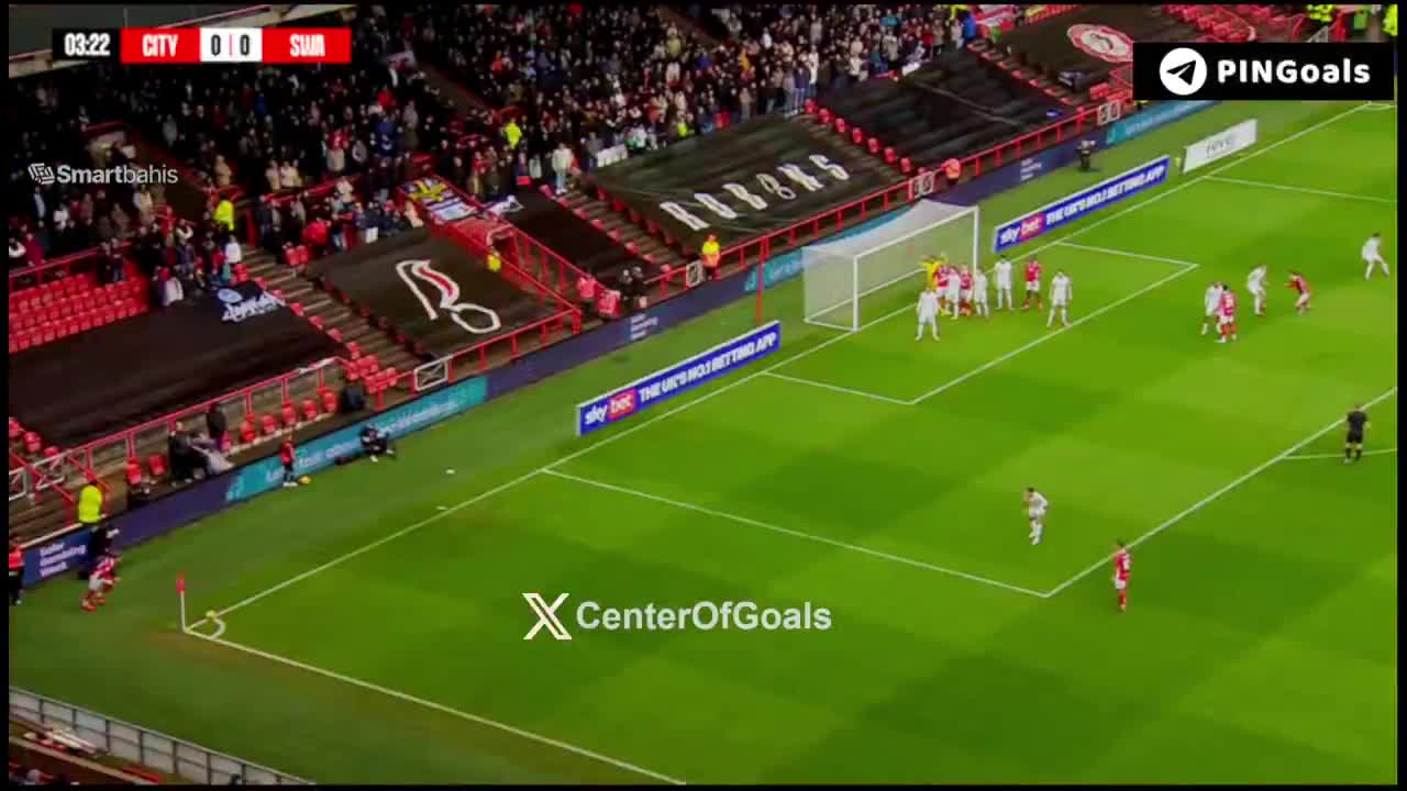 Bristol City 1 - 0 Swansea City -  Rob Dickie 4'