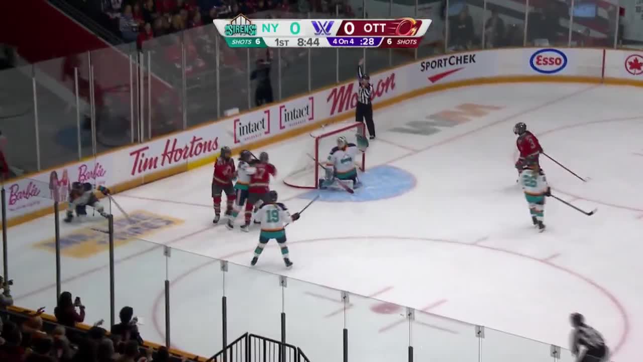 MAYHEM breaks out in the Sirens vs Charge game after this huge hit