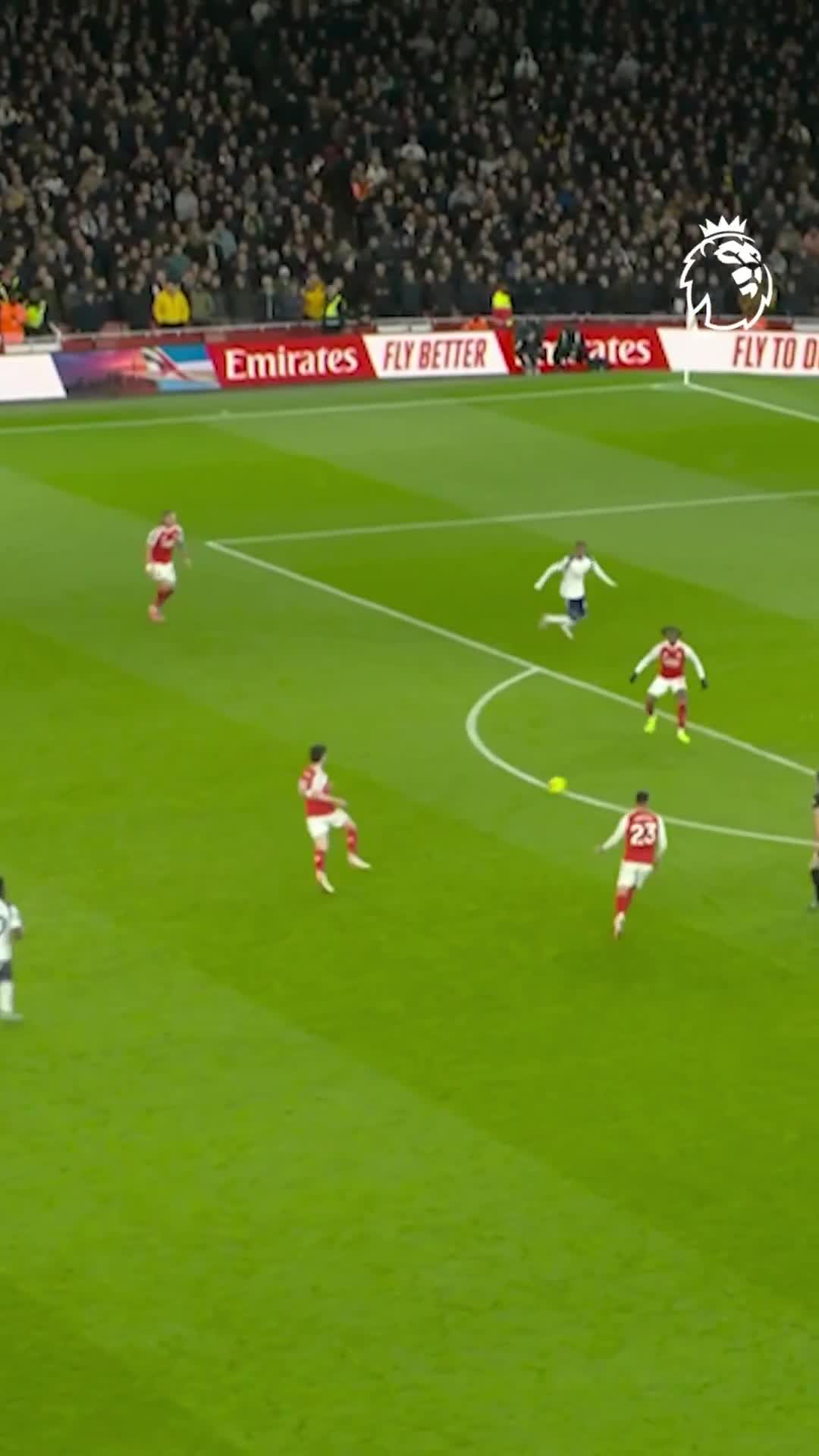 Gabriel Magalhaes celebrating Arsenal’s second goal in the north London derby…