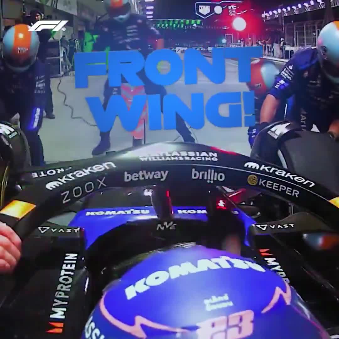 A radio-less Alex Albon in Las Vegas