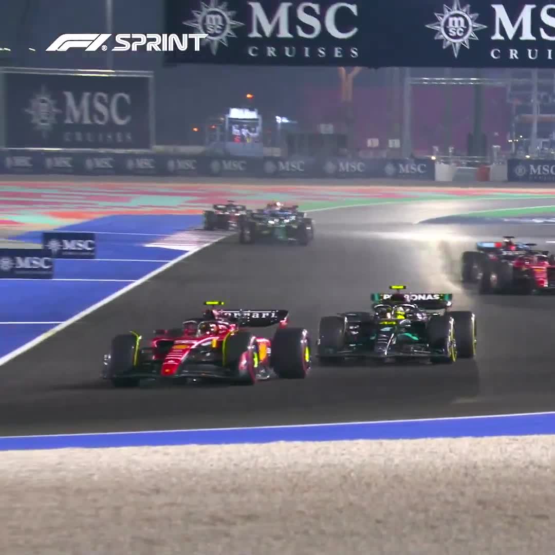 Hamilton edges past Sainz in Qatar Sprint 2023