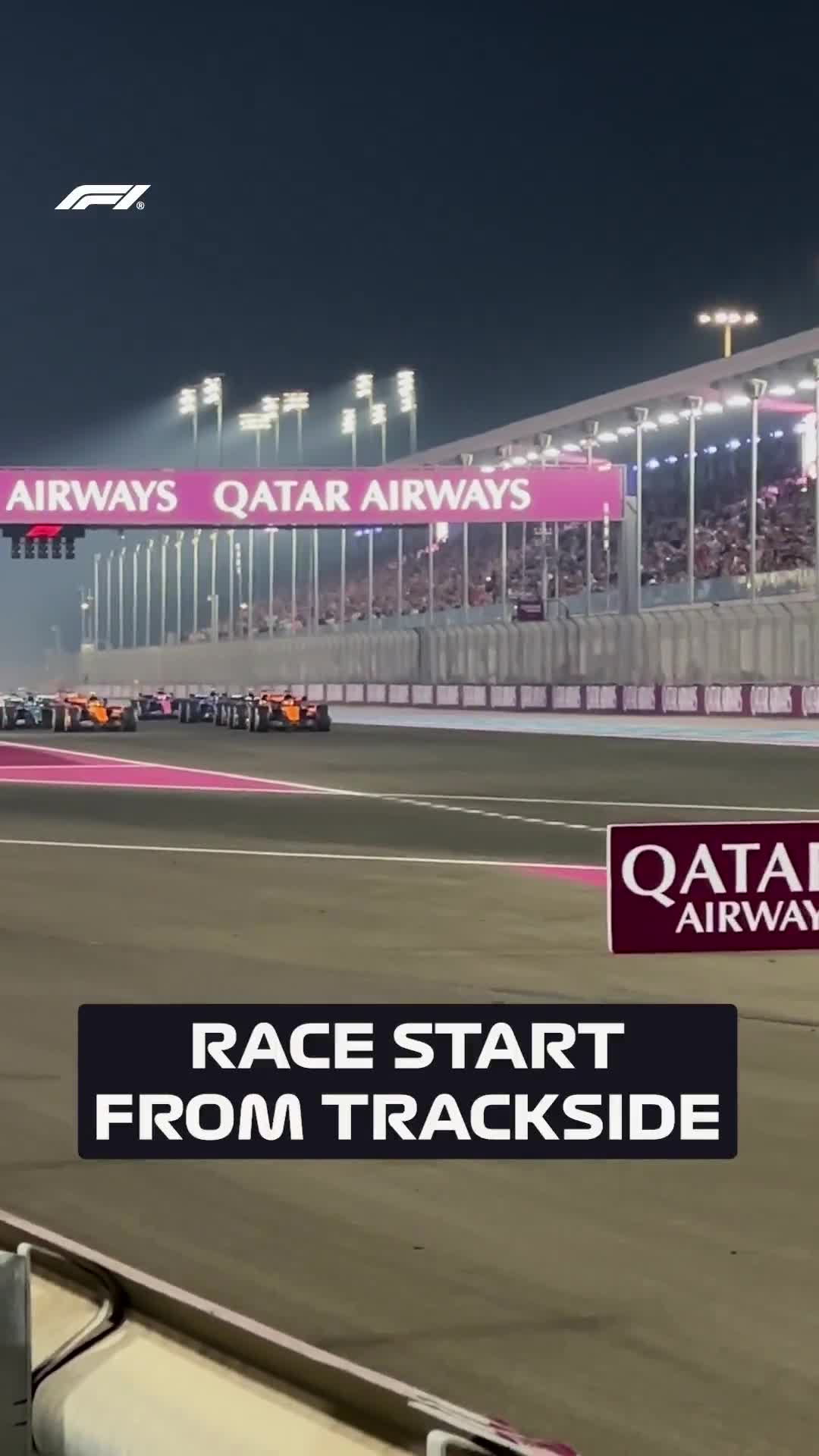 Two new angles on Max getting the jump on Lando at the start