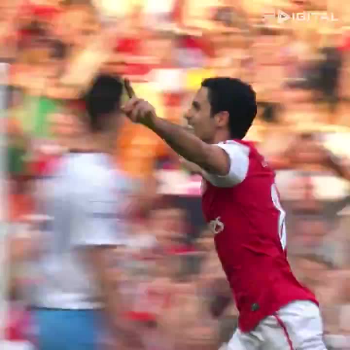 Mikel Arteta with a phenomenal free-kick against Aston Villa