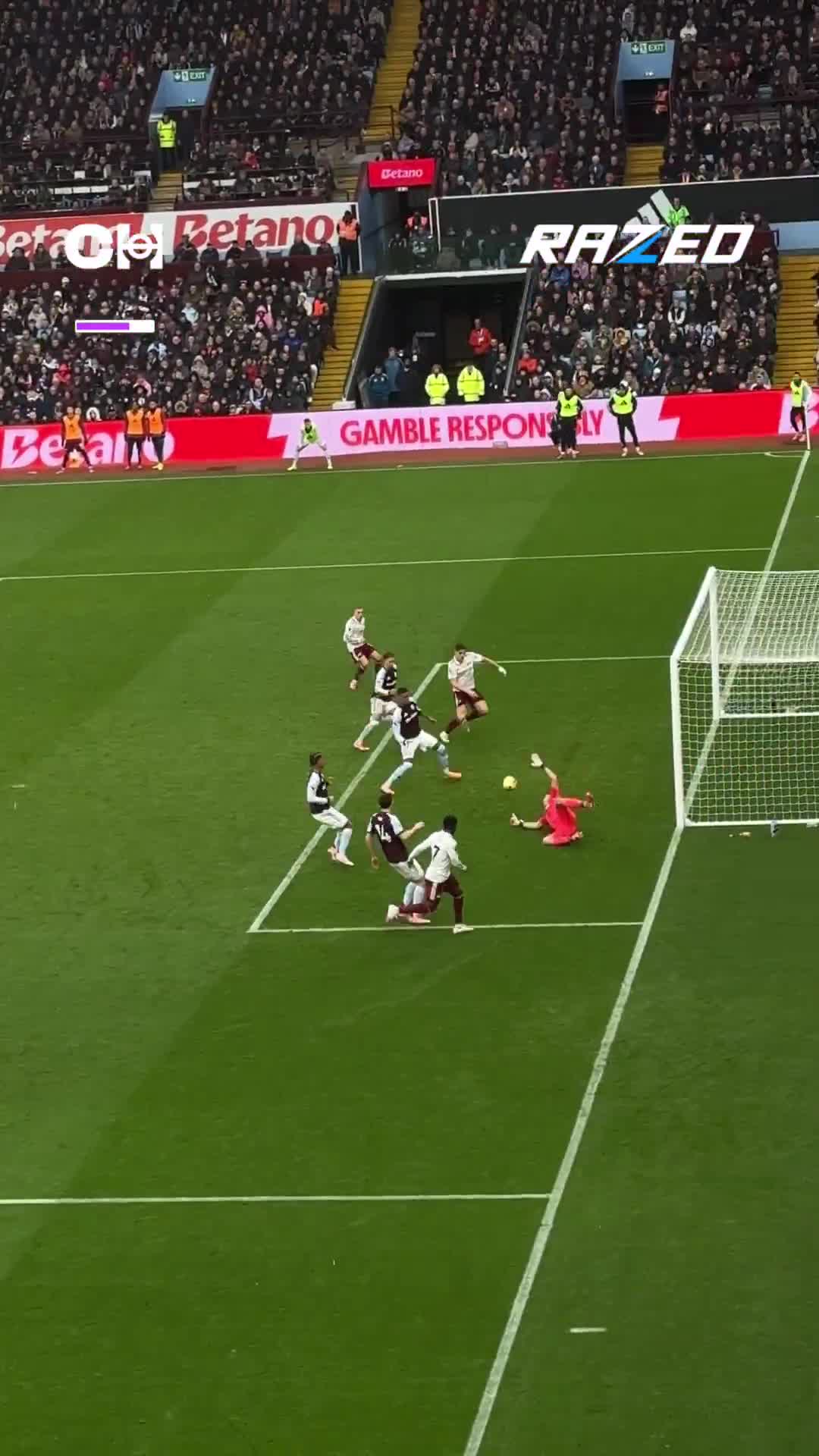 Leandro Trossard’s goal recorded from the stands against Aston Villa