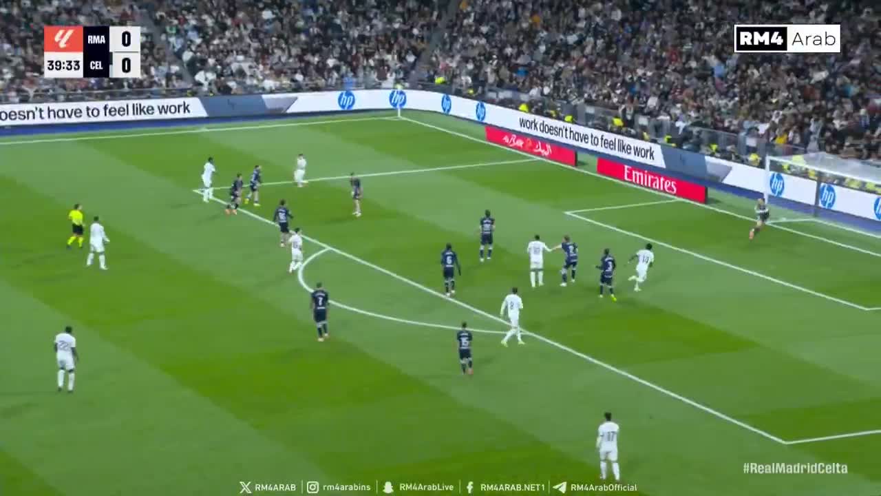 Vinicius’ reaction after a missed pass against Celta Vigo.