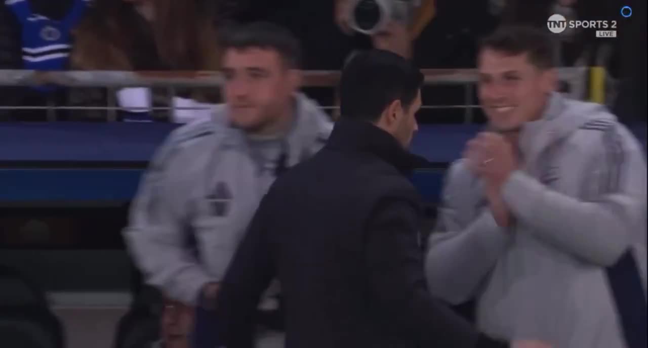 Arteta’s reaction to Martinelli’s goal