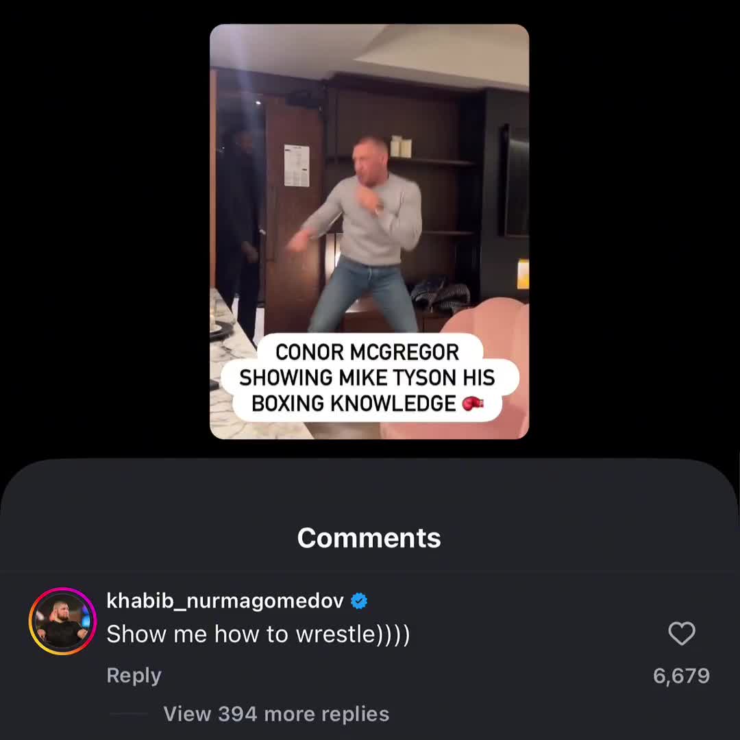 Khabib commented on the video of Mike Tyson’s reaction to Conor McGregor giving him a boxing lesson