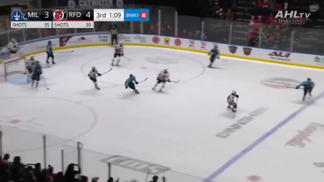 After 500+ days away from pro hockey due to a complex knee injury, Laurent Brossoit just ripped a GOALIE GOAL in his 3rd game back