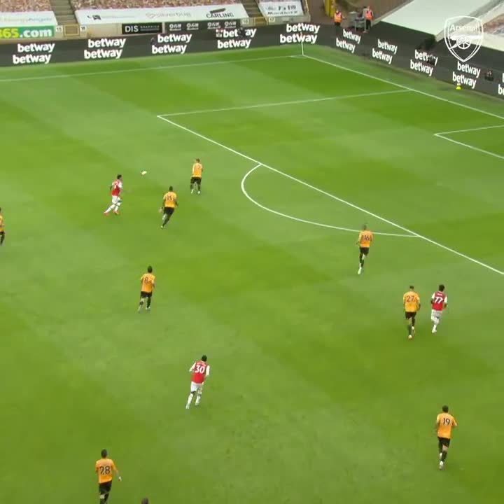Bukayo Saka’s first Premier League goal at home was against Wolverhampton back in 2020