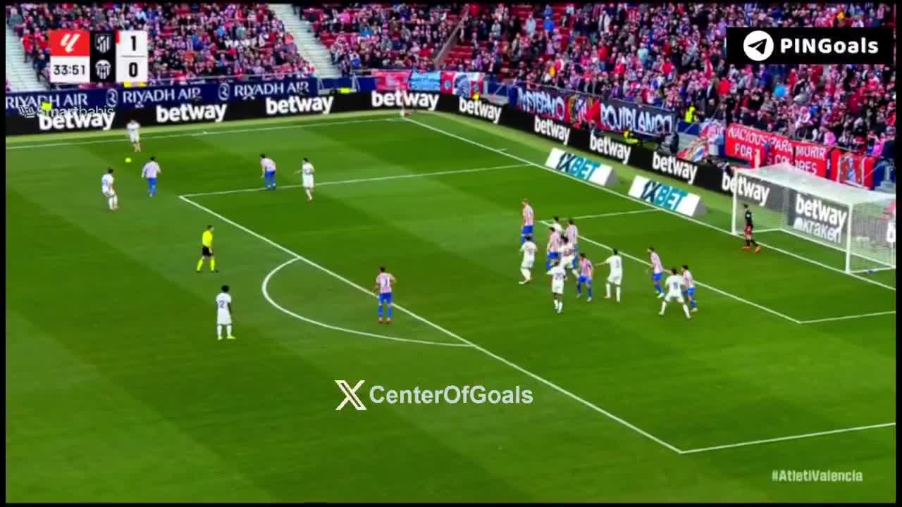 Valencia disallowed goal against Atletico Madrid