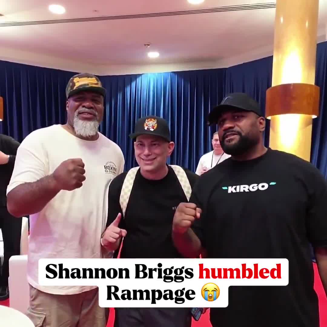 Shannon Briggs squeezed Rampage Jackson’s fist like a squeaky toy
