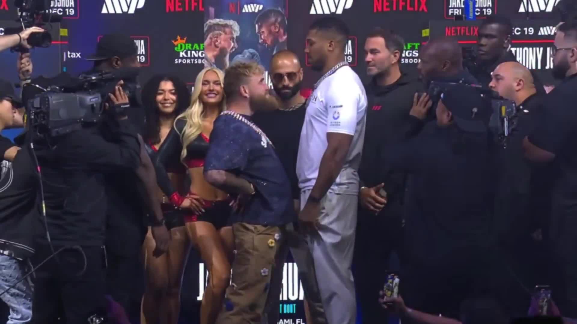 Jake Paul was not taking this face off with Anthony Joshua serious