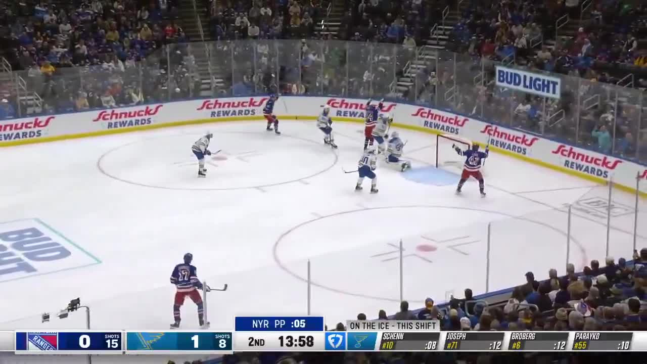 GABE PERREAULT HAS HIS FIRST NHL GOAL AS IT GOES OFF HIS SKATE