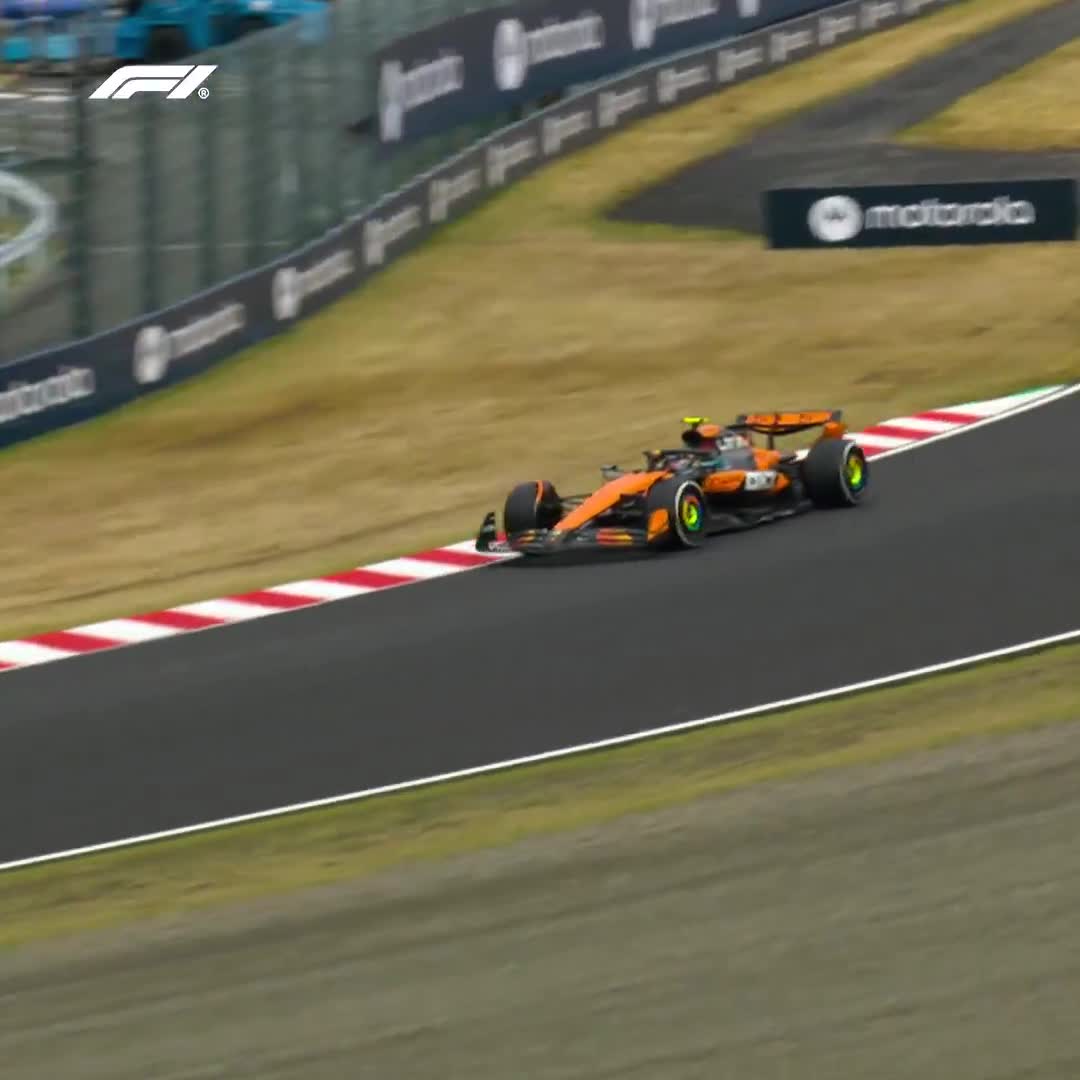 An on-track incident between Lando Norris and Max Verstappen at Suzuka