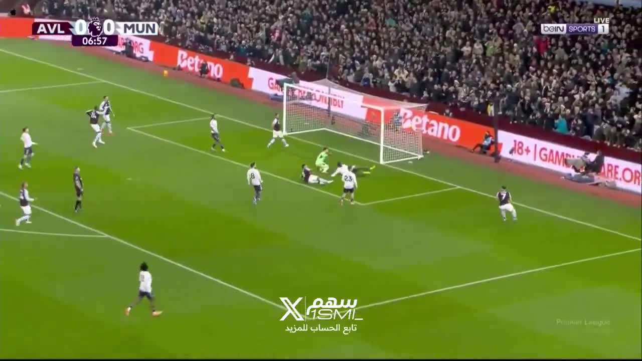 Lammens save against Aston Villa 7'