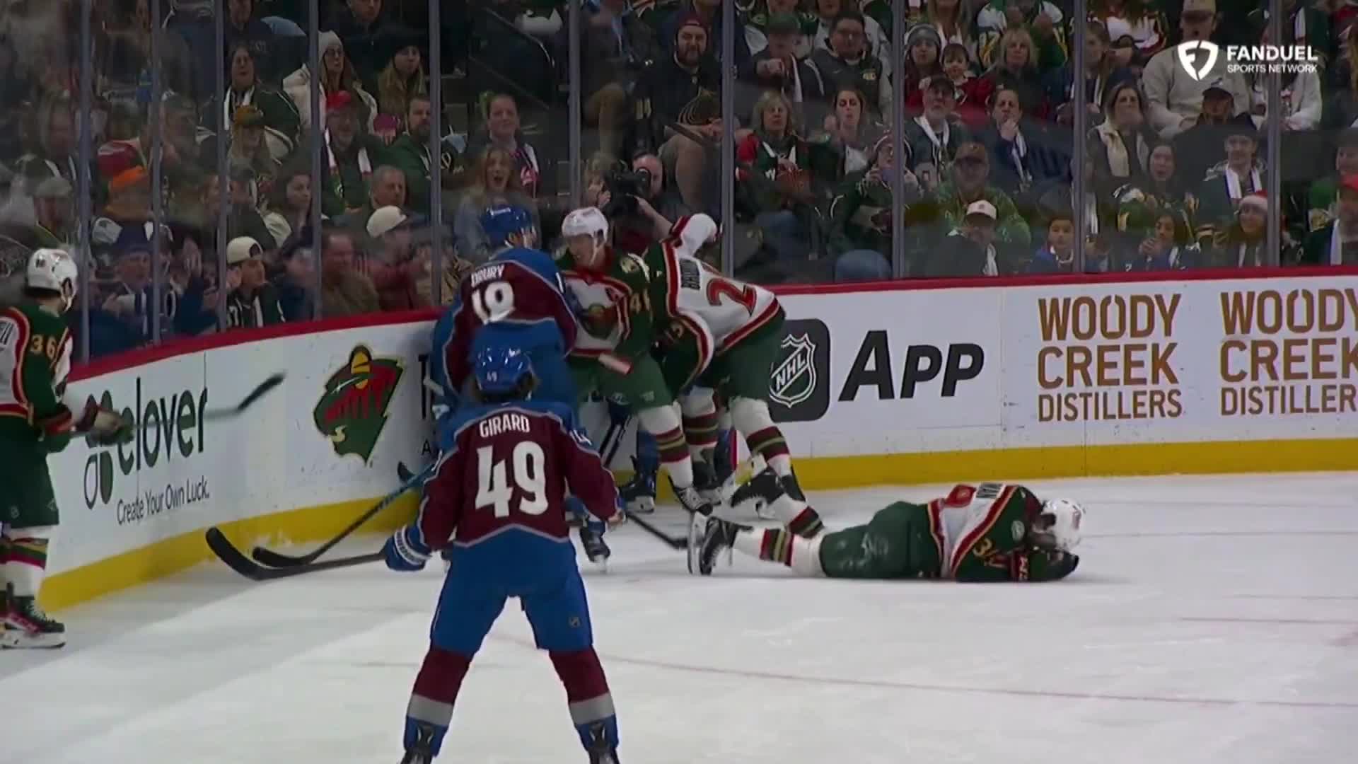 Jack Drury caught Ryan Hartman in the chin with a cross check, and while Drury was in the box Hartman was chirping him from the bench