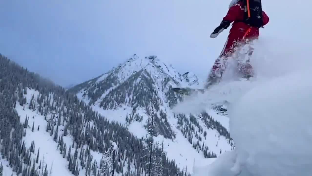 Lewis snowboarding with his friends!