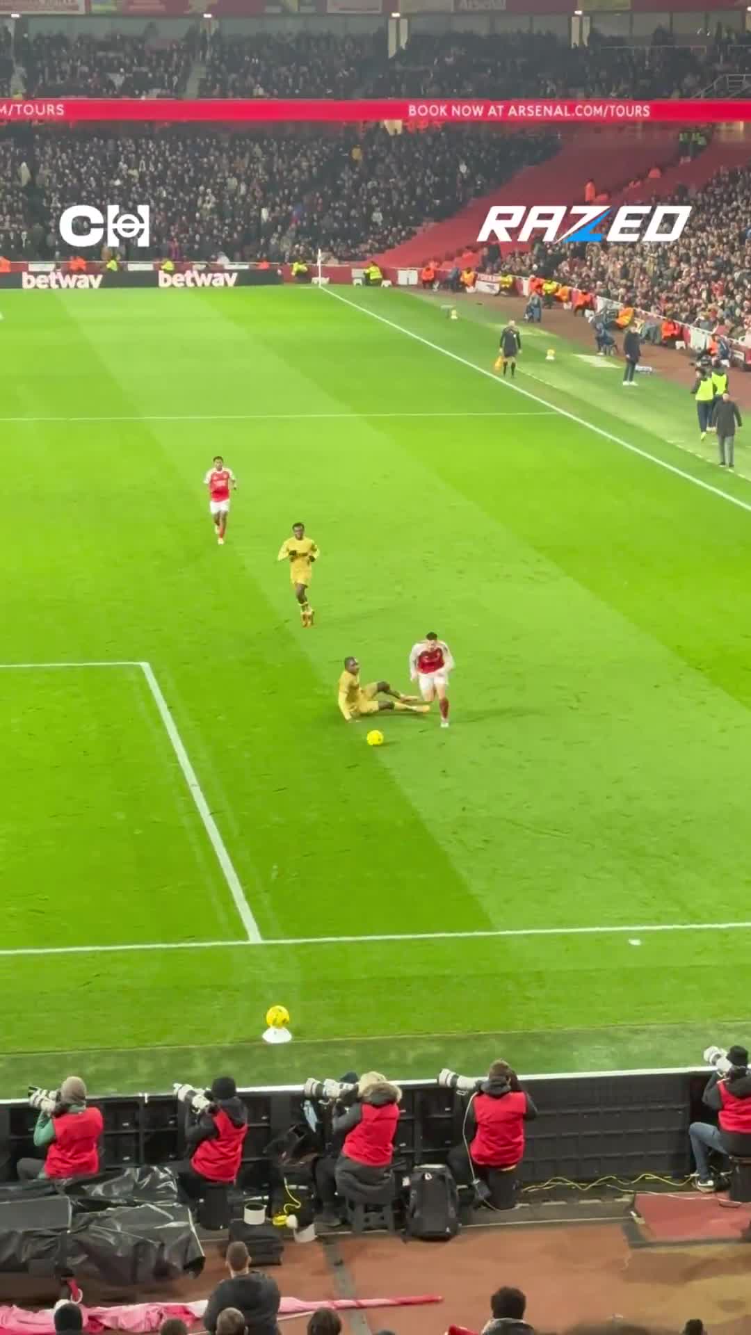 Martinelli’s skill from the stands angle