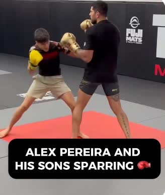 UFC Champion Alex Pereira and his sons sparring and training on Christmas Day
