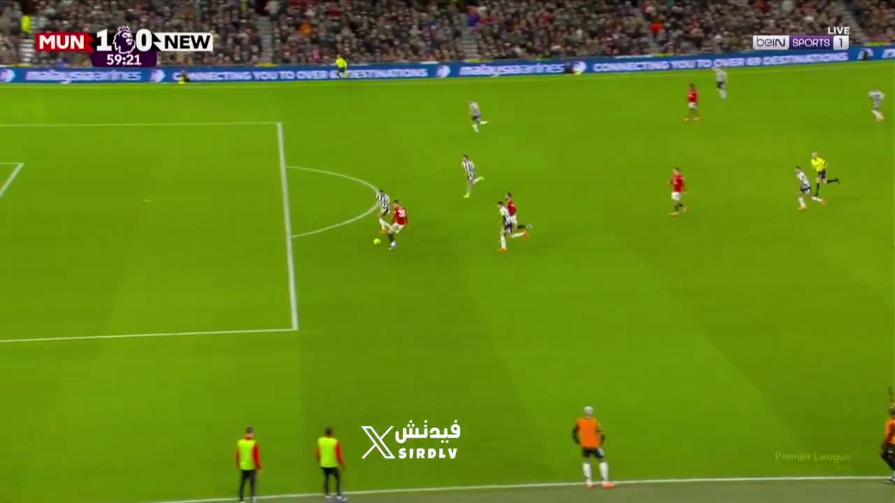 Šeško  chance against Newcastle United
