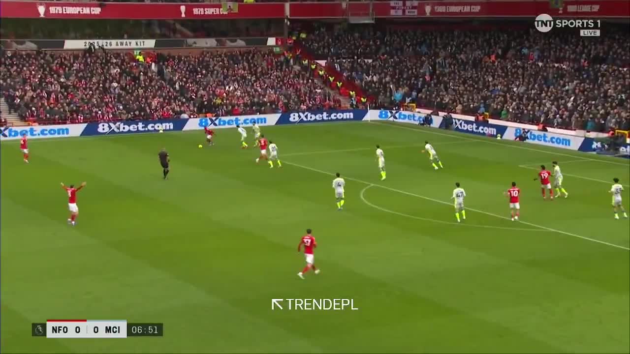 Nottingham Forest chance against Manchester City