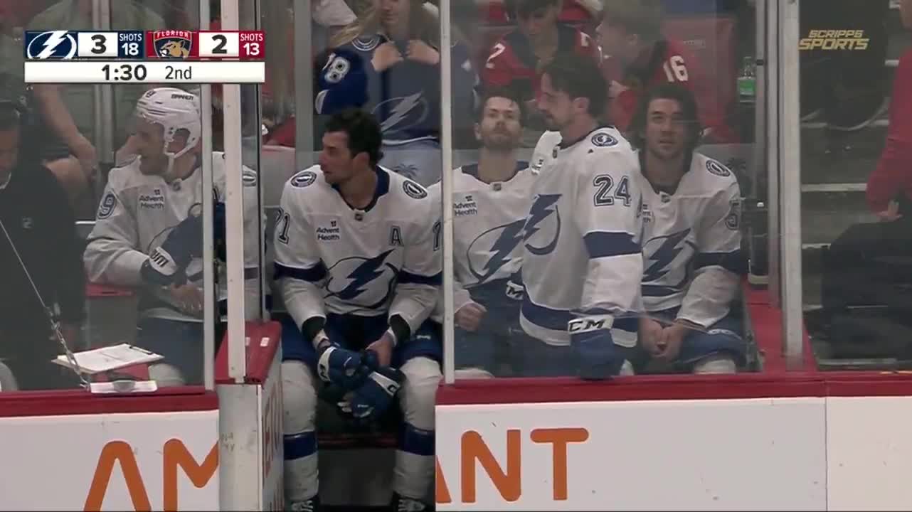 The Lightning had EVERYONE on the ice sent to the penalty box while the Panthers had 3 of their own