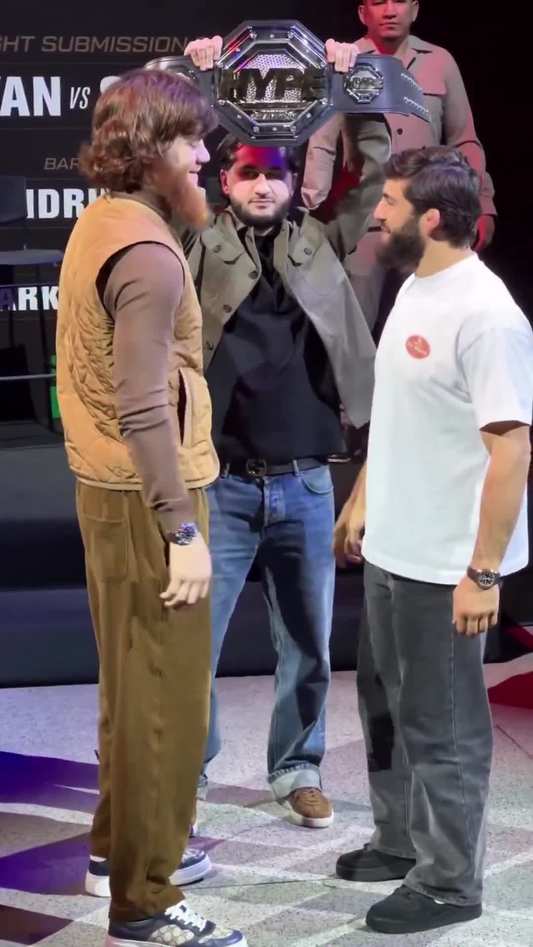 rman Tsarukyan and Shara Bullet face off for the first time ahead of their grappling match this week