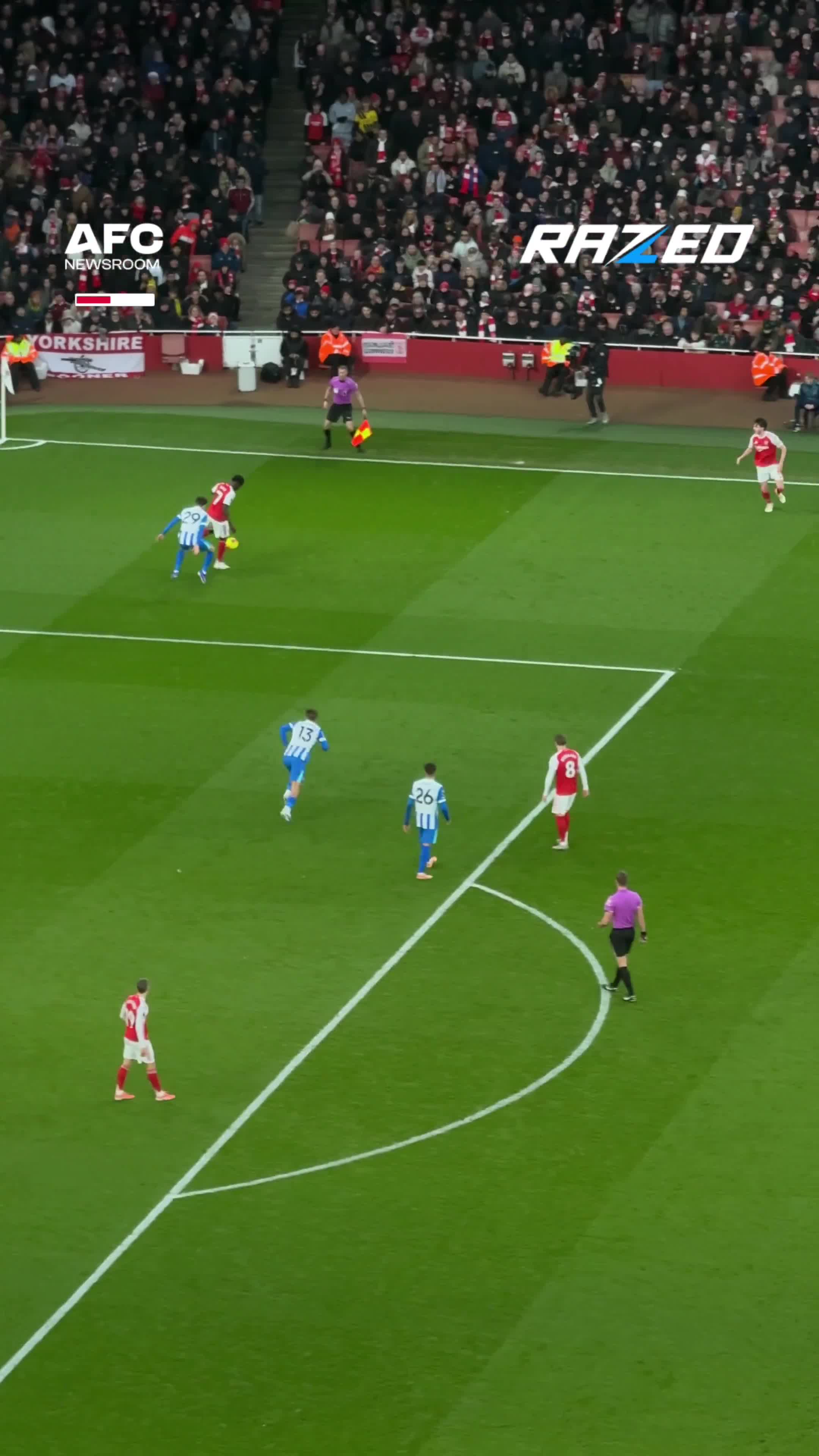 Another great chance missed yesterday after a beautiful cross from Declan Rice.
