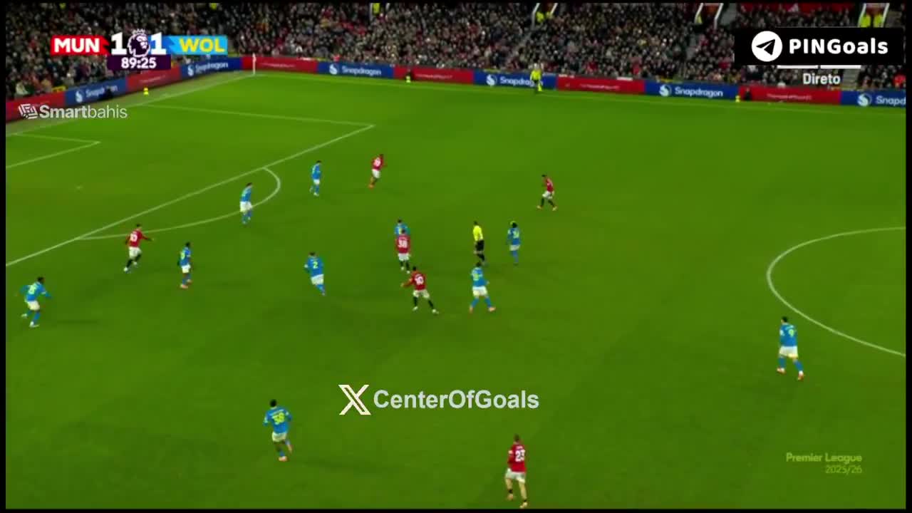 Patrick Dorgu disallowed goal against Wolves 90+1'