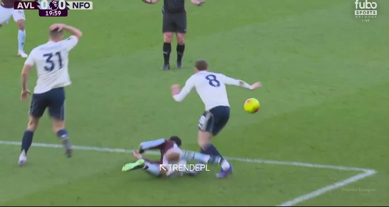 Aston Villa penalty shout against Nottingham Forest