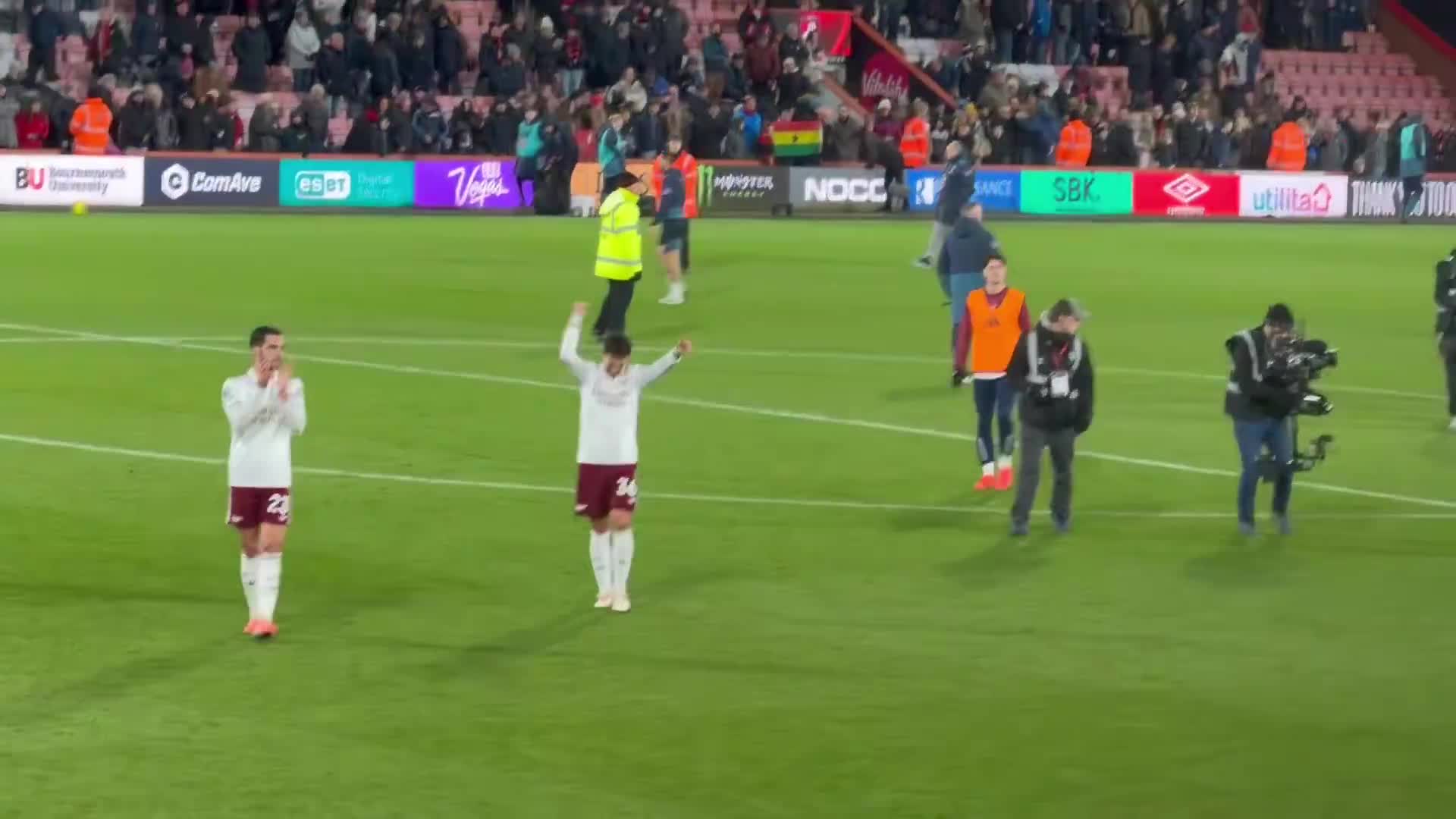 Arsenal away fans with a new chant for Declan Rice, after his brace at Bournemouth…