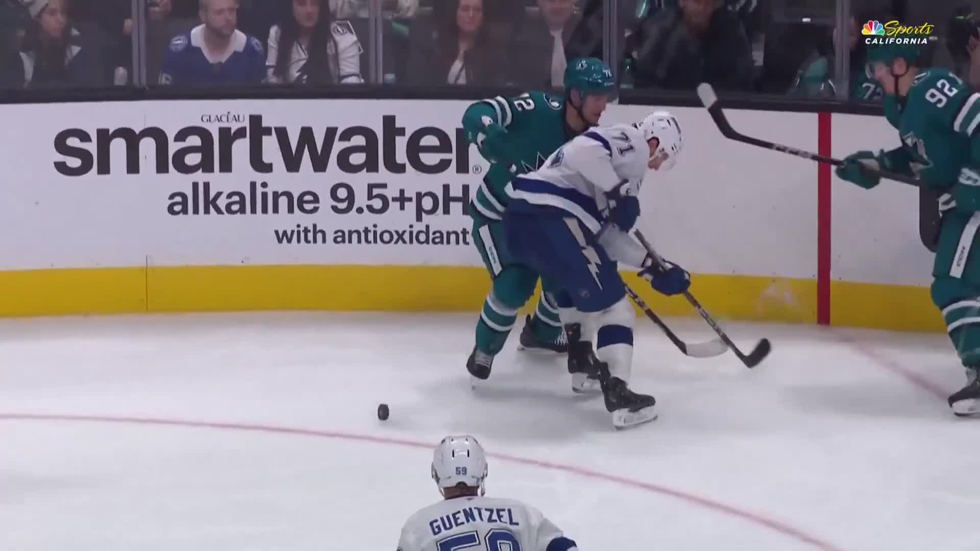 Eklund defends Celebrini and gets penalized for it
