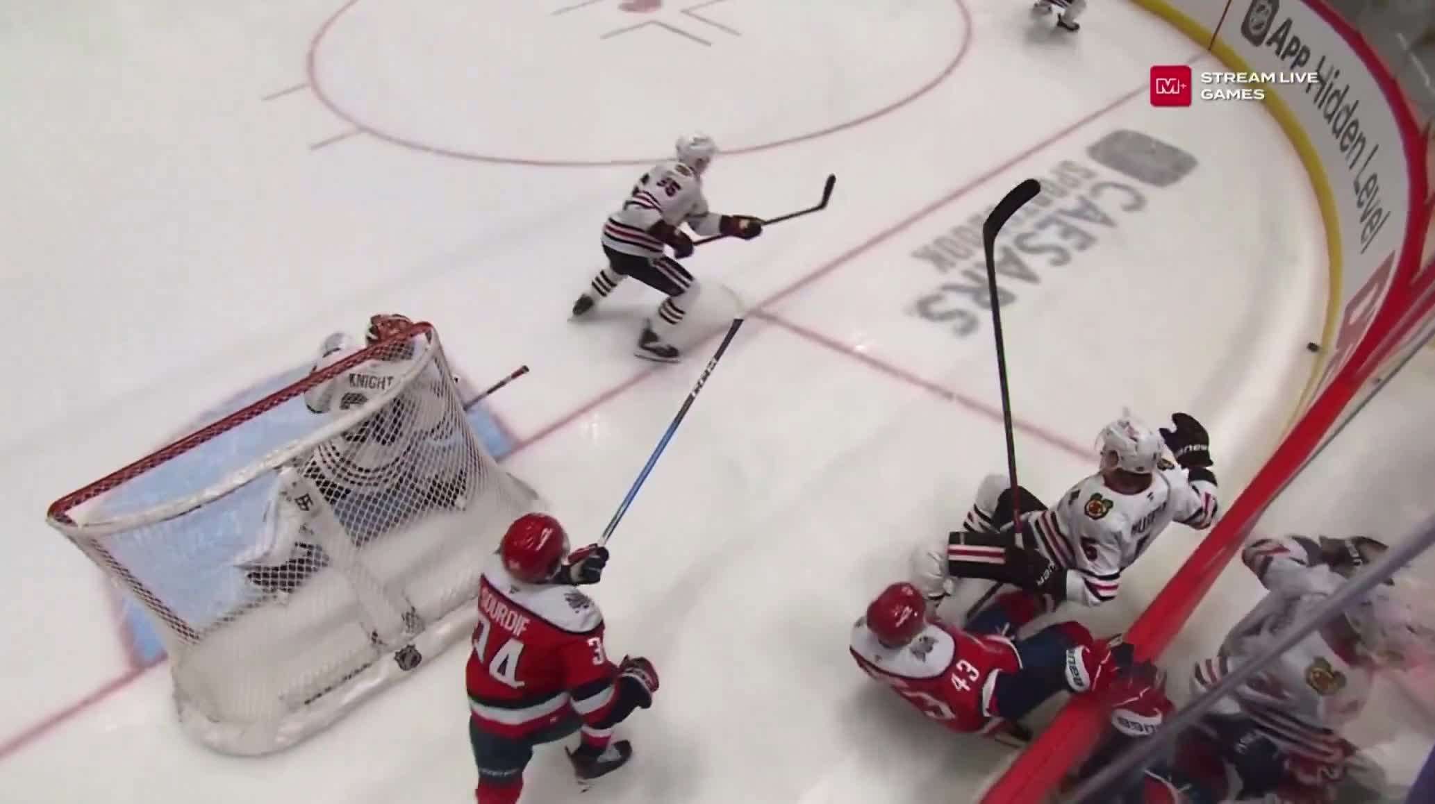 Tom Wilson has left the game after falling awkwardly on his right leg after this hit from Connor Murphy
