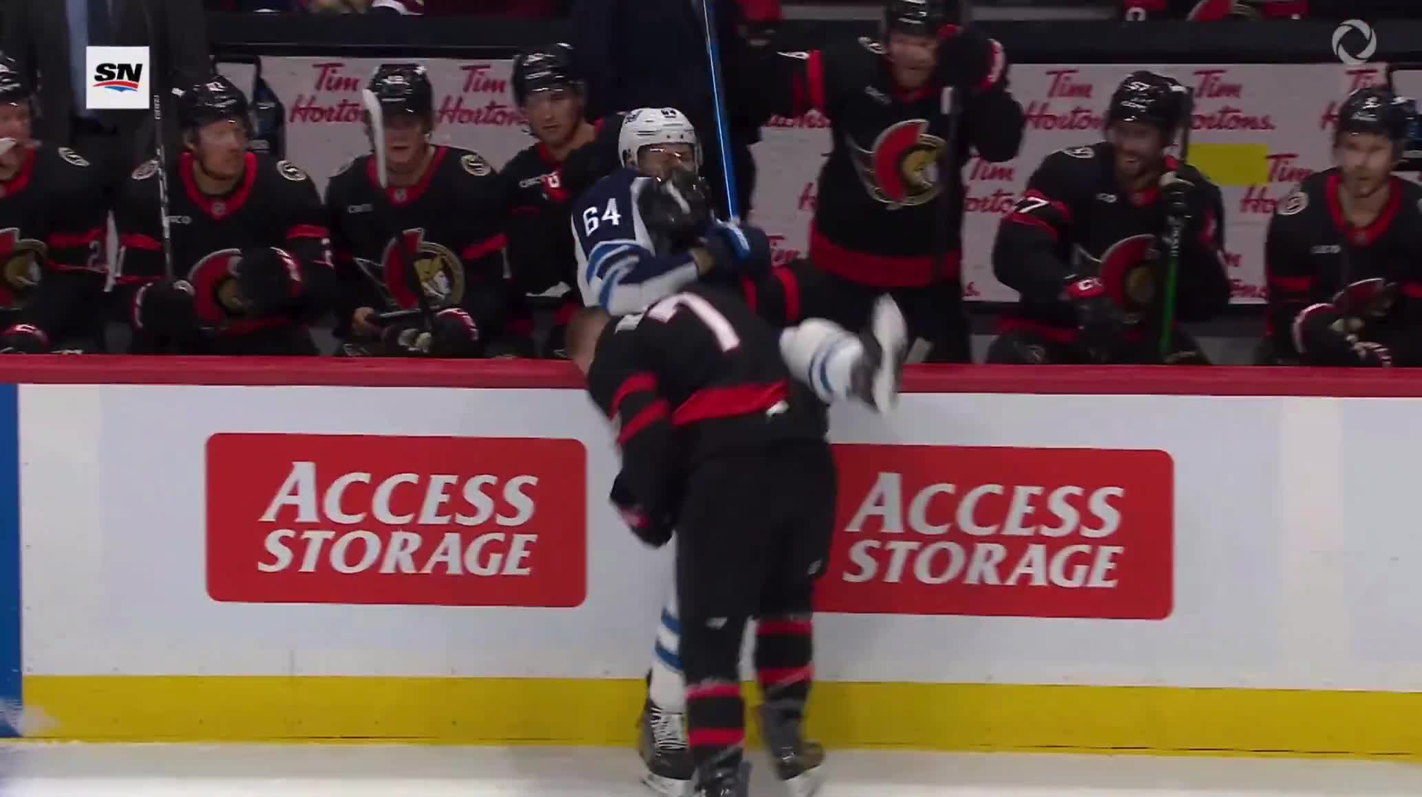 Logan Stanley SUCKER PUNCHED Brady Tkachuk with a HEFTY right and Brady was PISSED