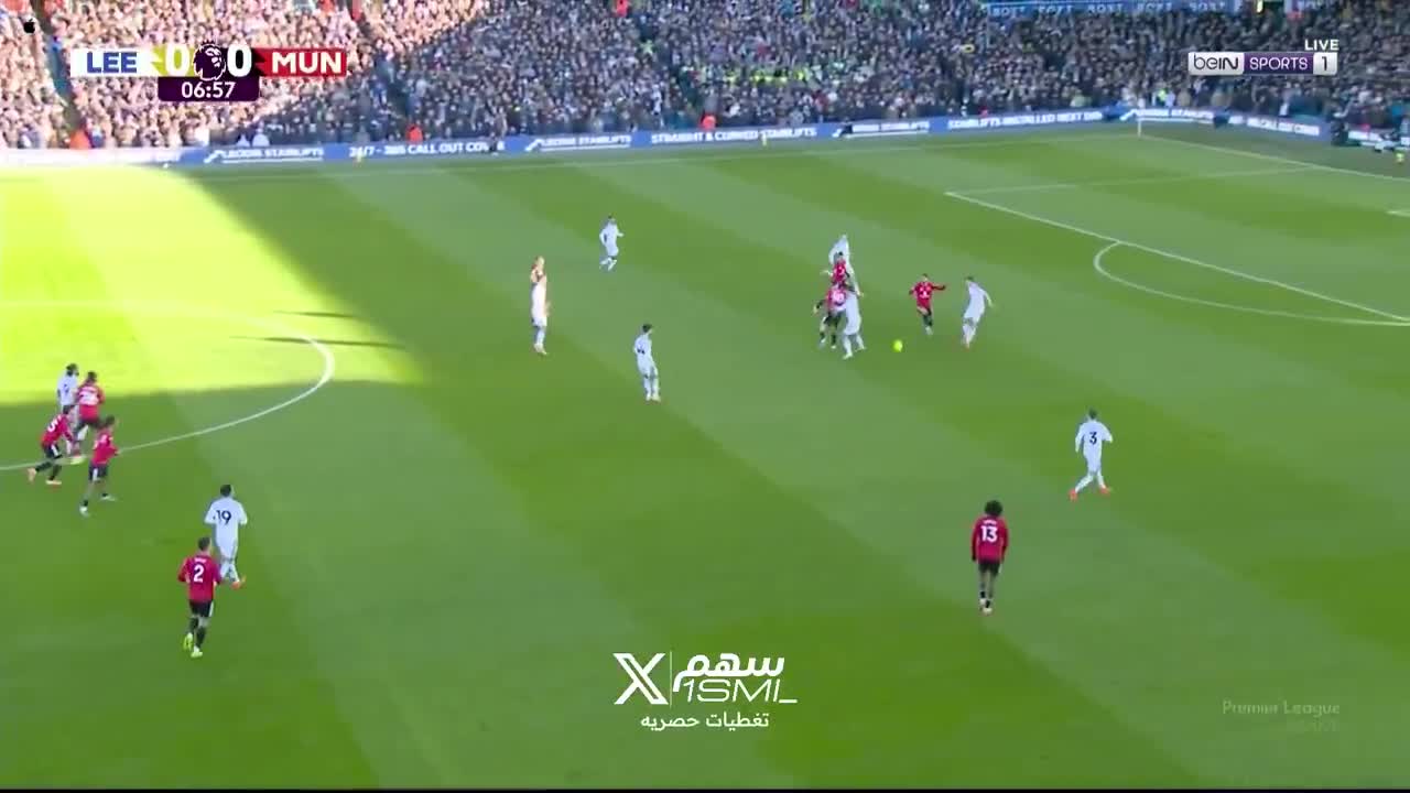 Manchester United disallowed goal against Leeds United 8'