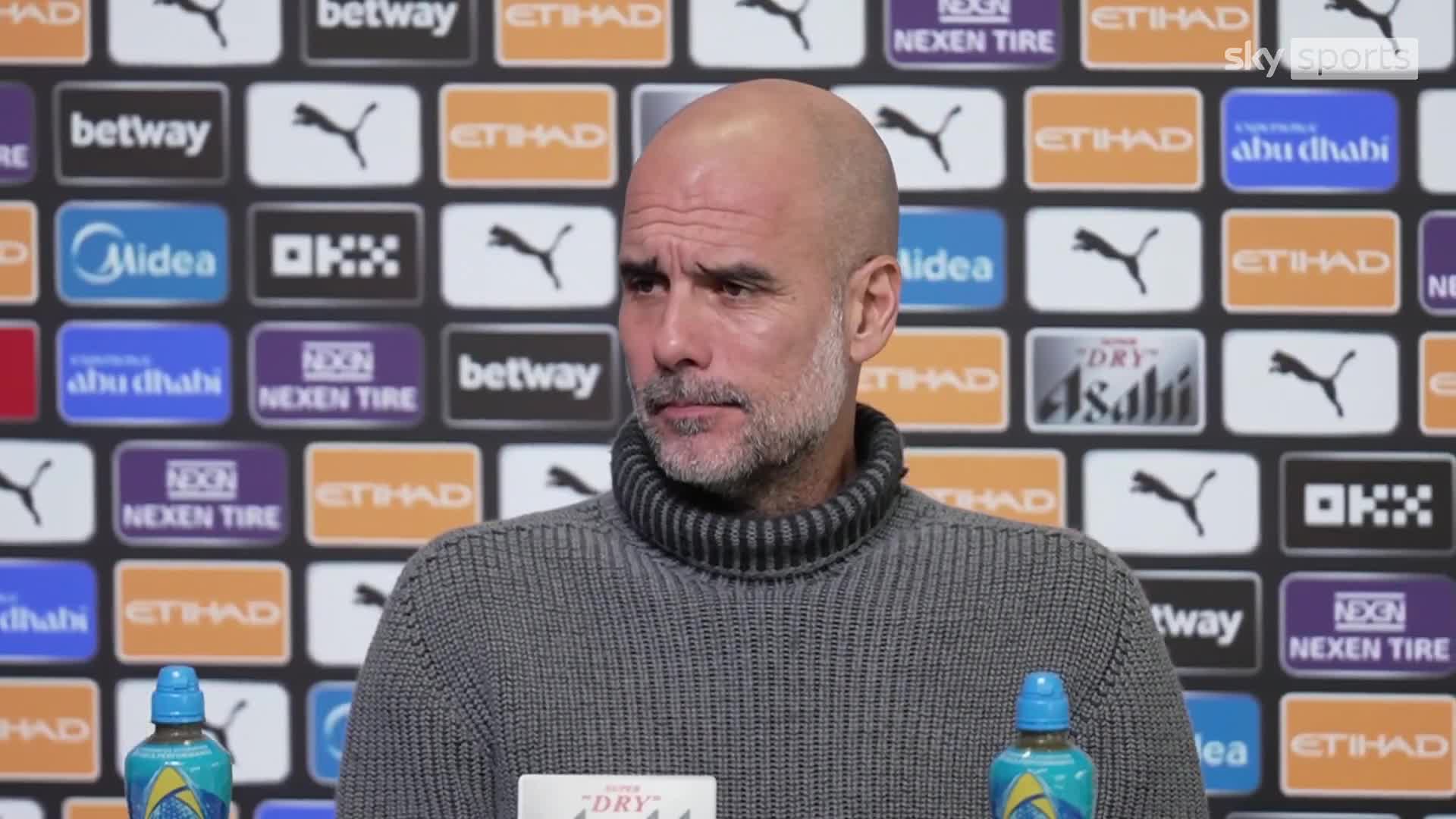Pep Guardiola reacts to Ruben Amorim's sacking as Manchester United manager.