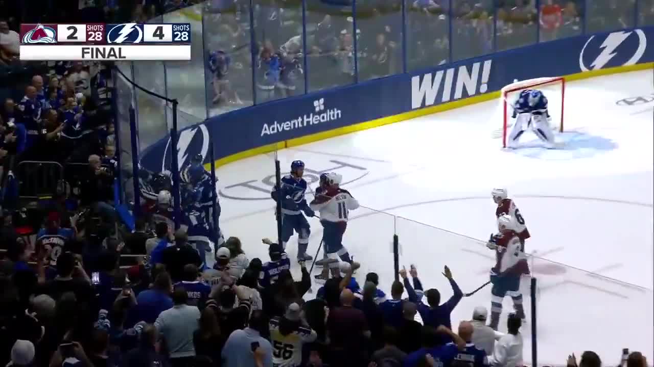 A scrum after the game in a 2022 Cup Final rematch