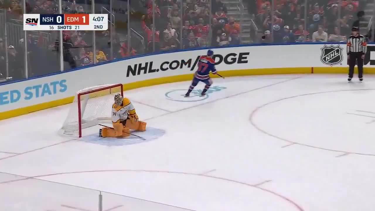 MCDAVO WITH THE PENALTY SHOT GOAL AND HE'S ONE AWAY FROM A HATTY
