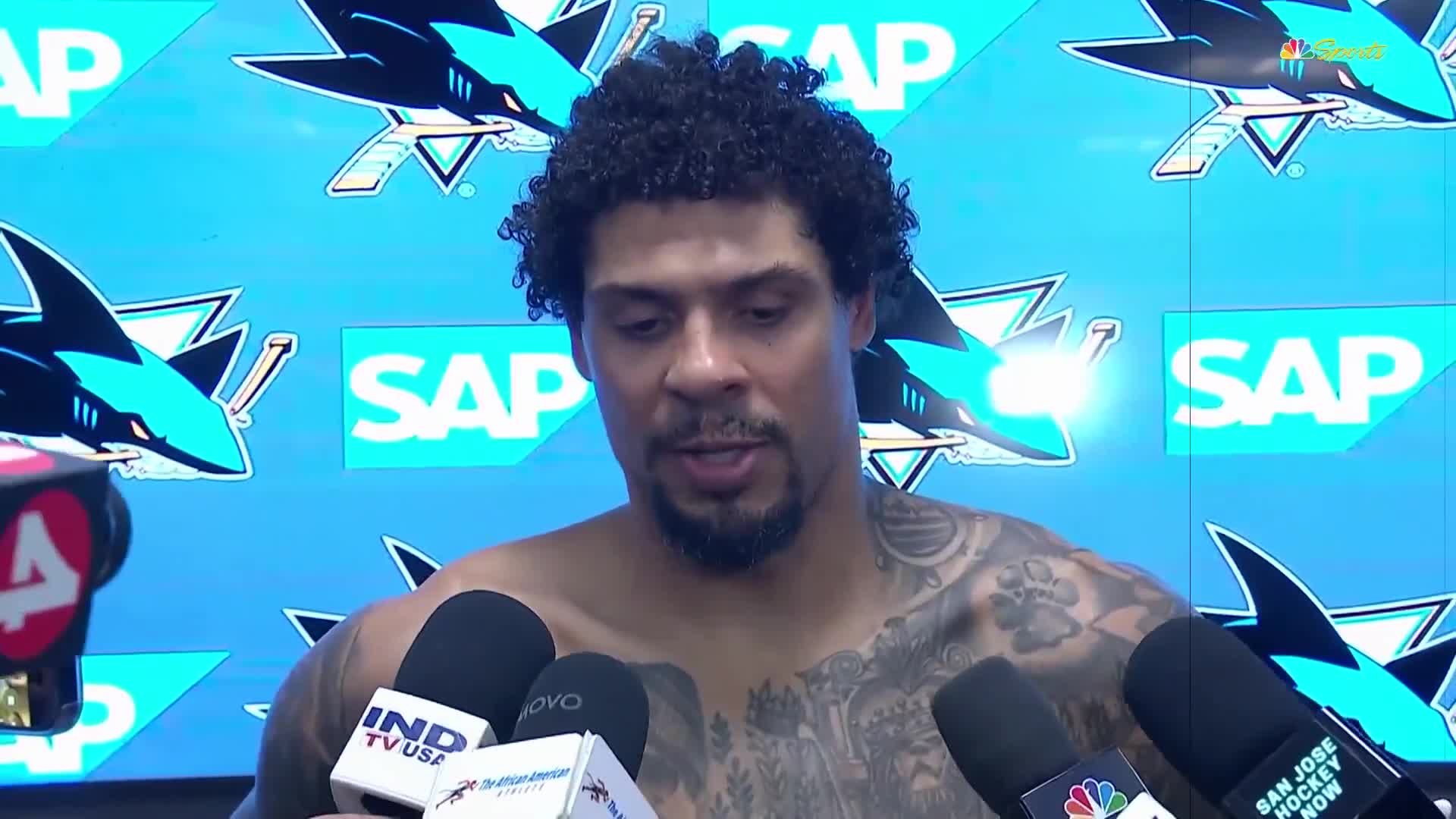 Ryan Reaves explains why he fought with Mathieu Olivier