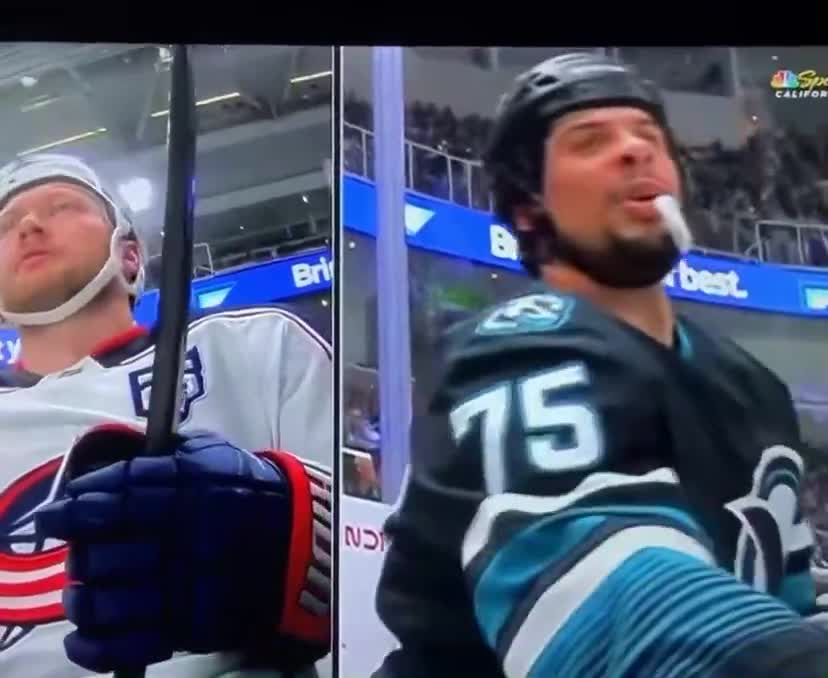 The mutual respect between Mathieu Olivier and Ryan Reaves in the penalty box after the fight